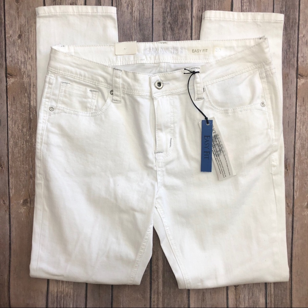 GRACE IN LA White Easy Fit Skinny Jeans - Picture 3 of 6